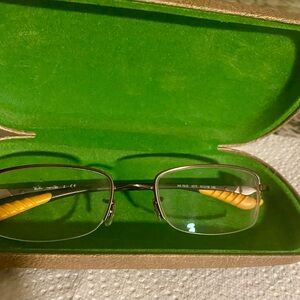 Ray-Ban Black and Yellow Glasses